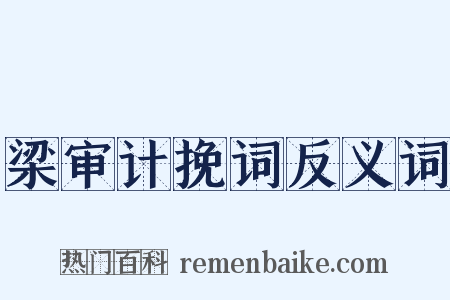 梁审计挽词反义词是什么意思的图片